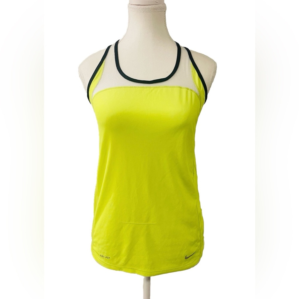 Nike Women’s Drifit Size XS Highlighter Yellow Active Tank Top